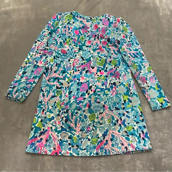 Lilly Pulitzer girls kid long sleeve shift dress in multi dive bar 27203 - Picture 7 of 9